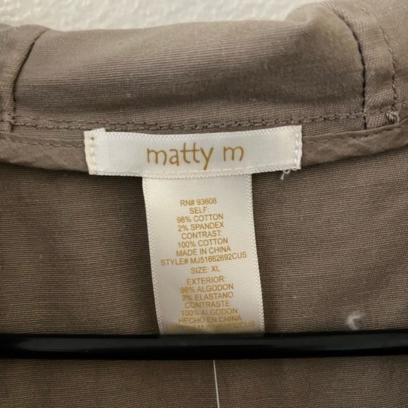 Matty M 🎁 Sleeveless Utility Vest With Hood Size XL New With Tags - Picture 3 of 7